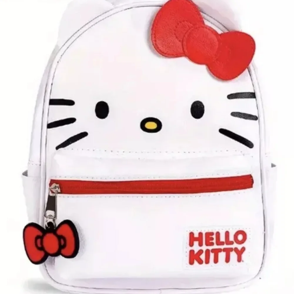 Hello Kitty White and Red Backpack with Matching White and Red Pouch